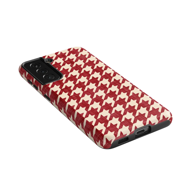 Scarlet Stitch | Red Houndstooth Case