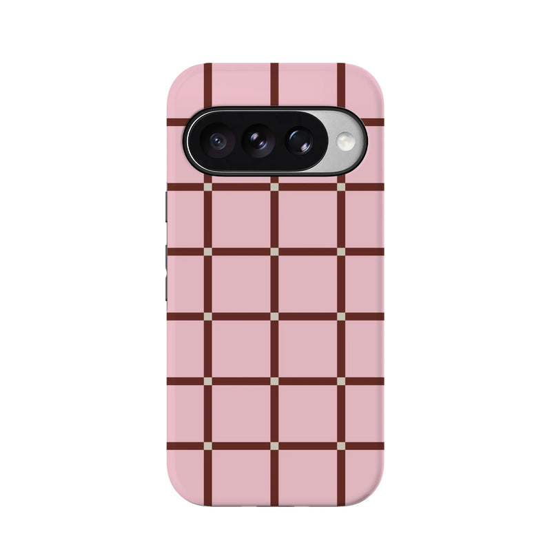 Uptown Gridlock | Pink Checkerboard Case
