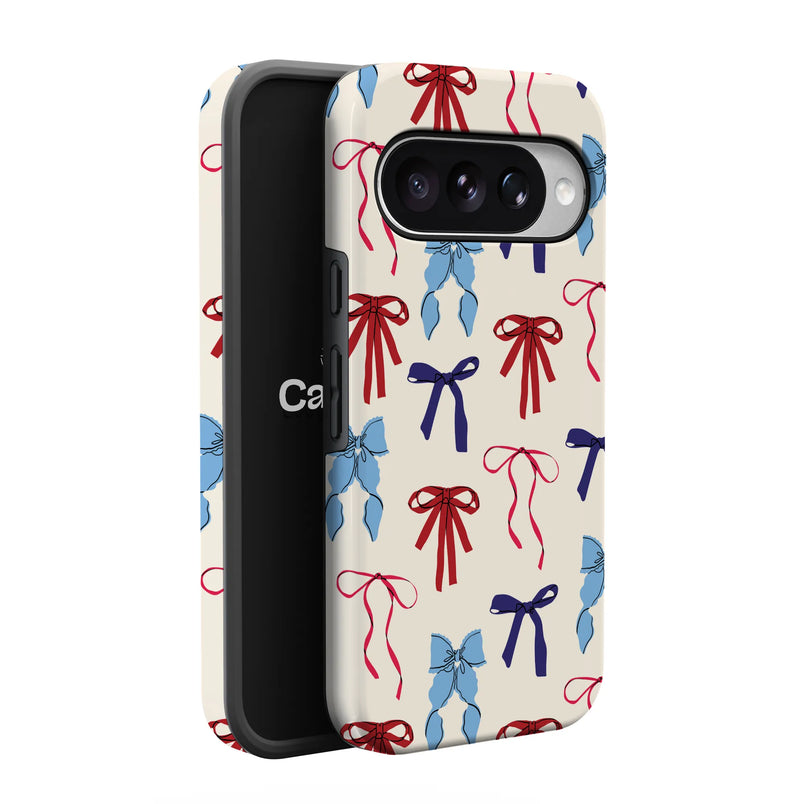 American Girlie | Red White & Blue Bows Case