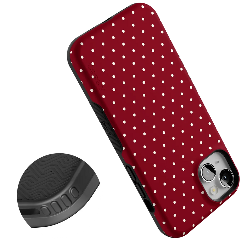 On the Dot | Maroon Polka Dot Case