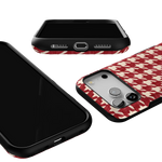 Scarlet Stitch | Red Houndstooth Case