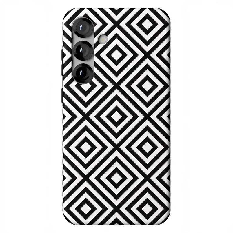 Diamonds | High Contrast Design Case Phone Case Casetry Essential + MagSafe® Galaxy S25 Plus