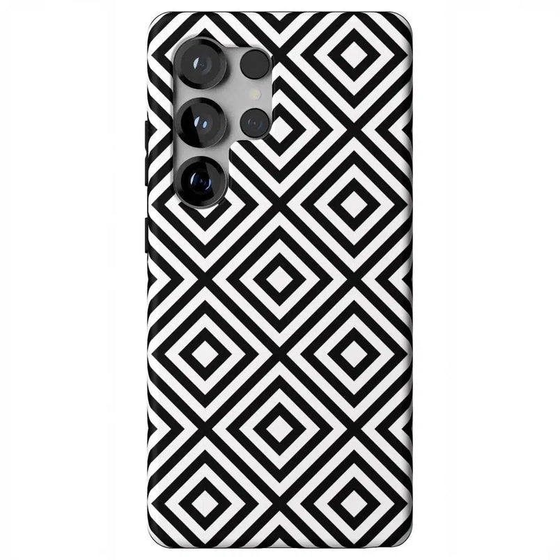 Diamonds | High Contrast Design Case Phone Case Casetry Essential + MagSafe® Galaxy S25 Ultra