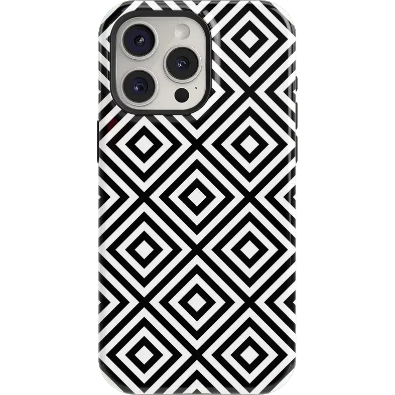 Diamonds | High Contrast Design Case Phone Case Casetry Essential + MagSafe® iPhone 15 Pro