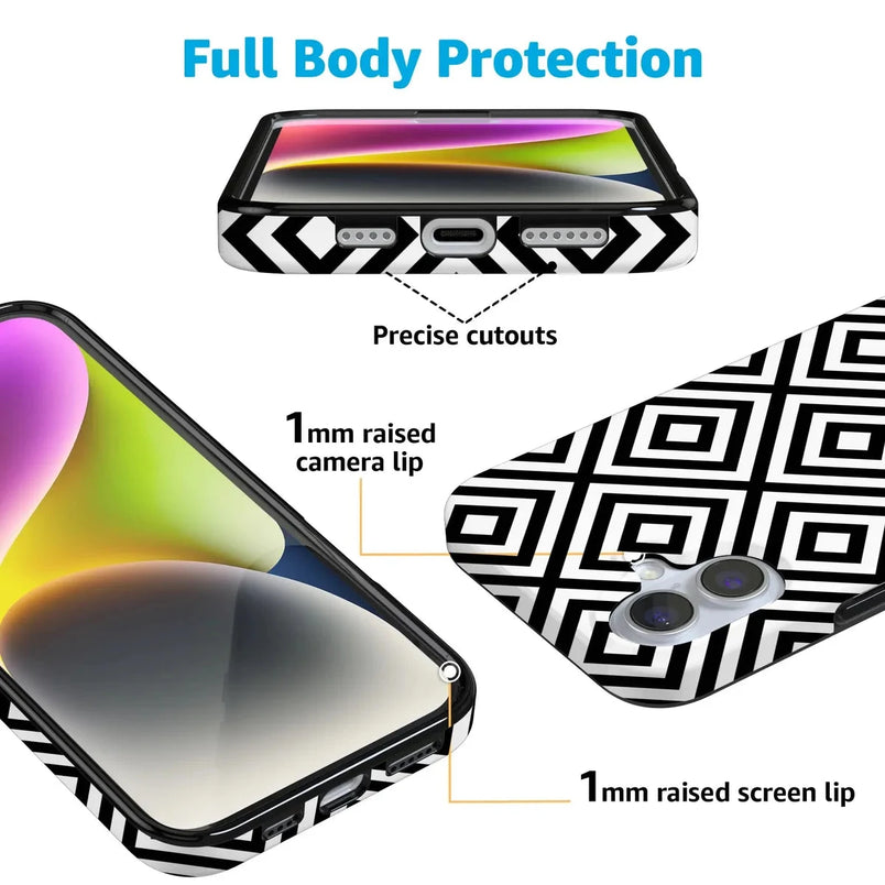 Diamonds | High Contrast Design Case Phone Case Casetry 