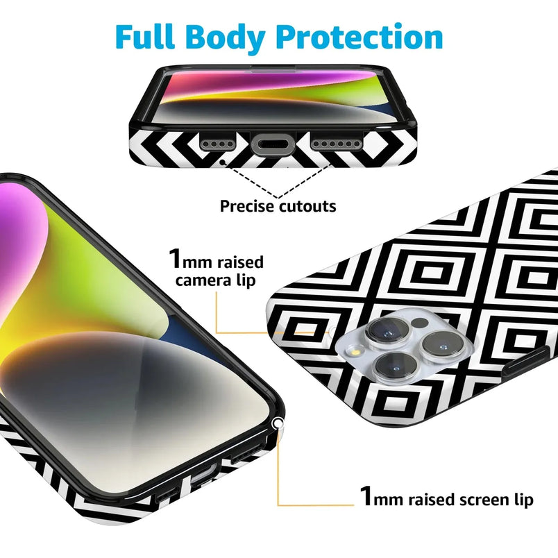 Diamonds | High Contrast Design Case Phone Case Casetry 