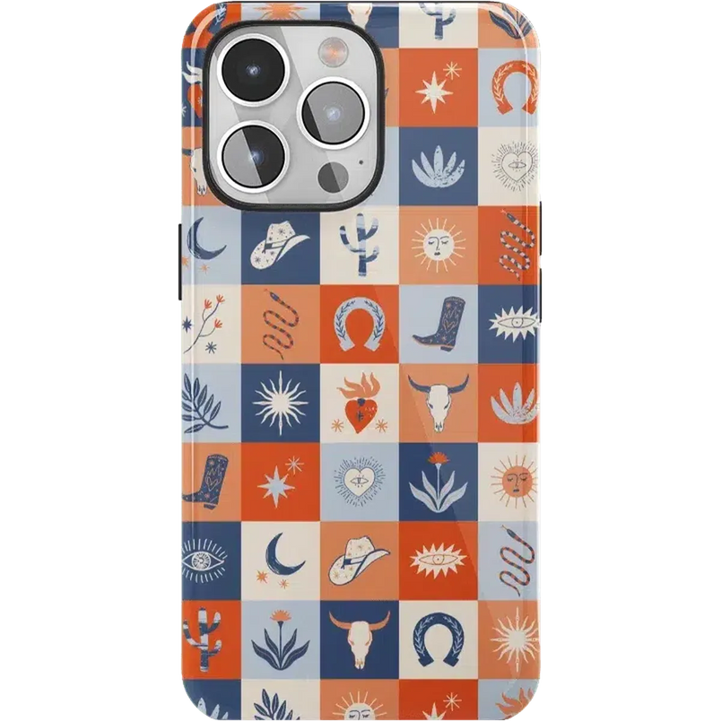 Dirt Road Chic | Western Squares Case iPhone Case get.casely Essential + MagSafe® iPhone 15 Pro Max