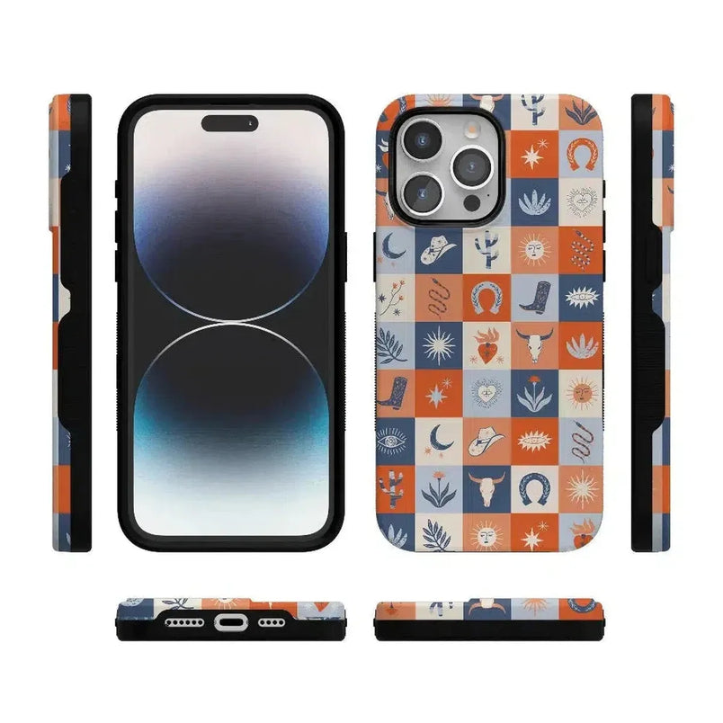 Dirt Road Chic | Western Squares Case iPhone Case get.casely