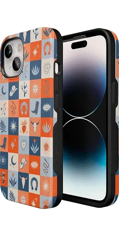 Dirt Road Chic | Western Squares Case iPhone Case get.casely 