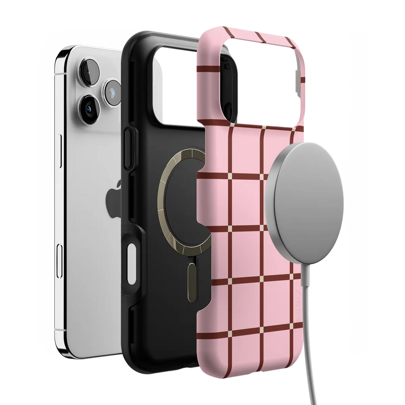 Uptown Gridlock | Pink Checkerboard Case