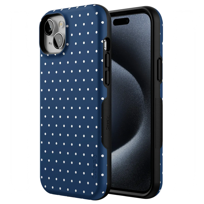On the Dot | Navy Polka Dot Case