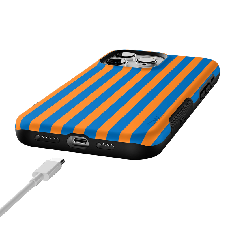 Go New York | Blue & Orange Stripes Case