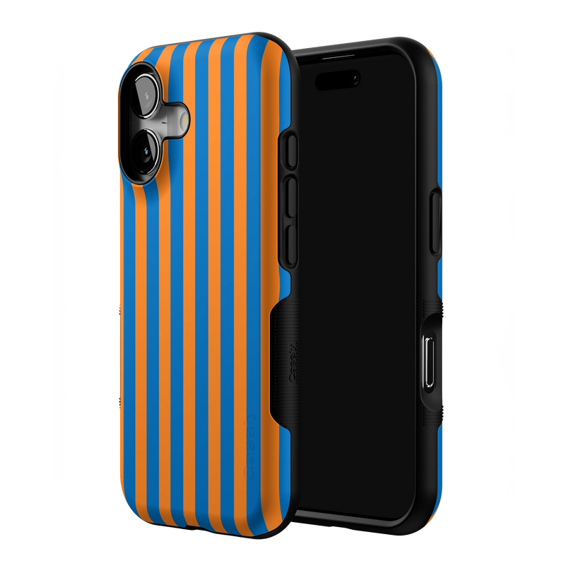 Go New York | Blue & Orange Stripes Case