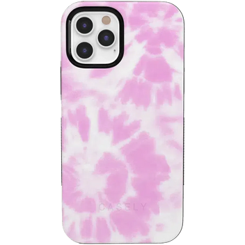 Down for Whatever | Light Pink Tie Dye Case iPhone Case get.casely Bold iPhone 12 Pro 