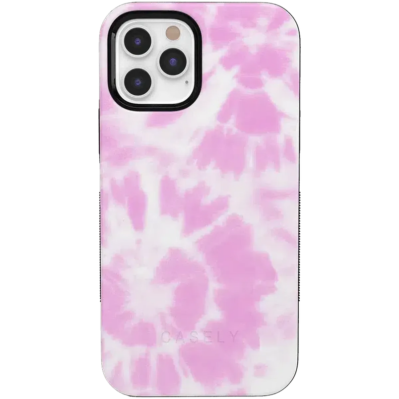 Down for Whatever | Light Pink Tie Dye Case iPhone Case get.casely Bold iPhone 12 Pro 