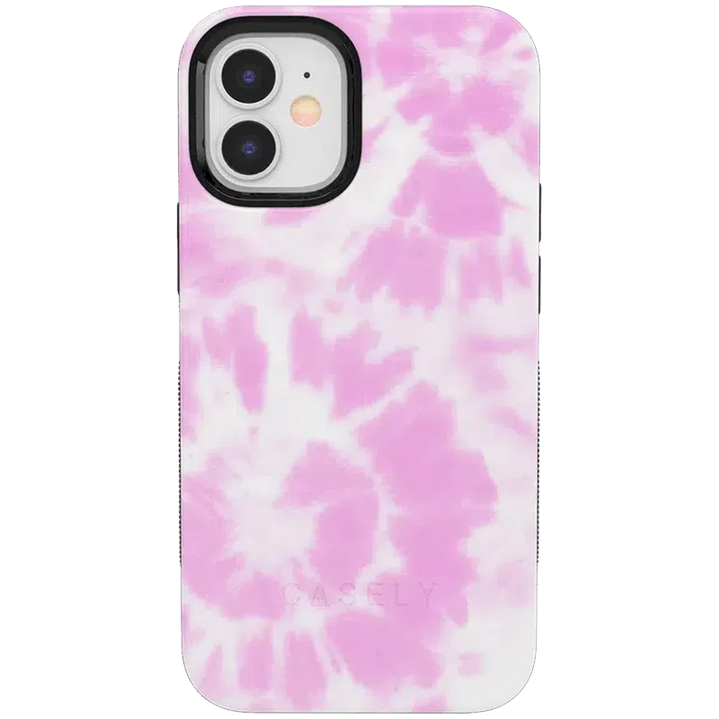 Down for Whatever | Light Pink Tie Dye Case iPhone Case get.casely Bold iPhone 12 Mini 