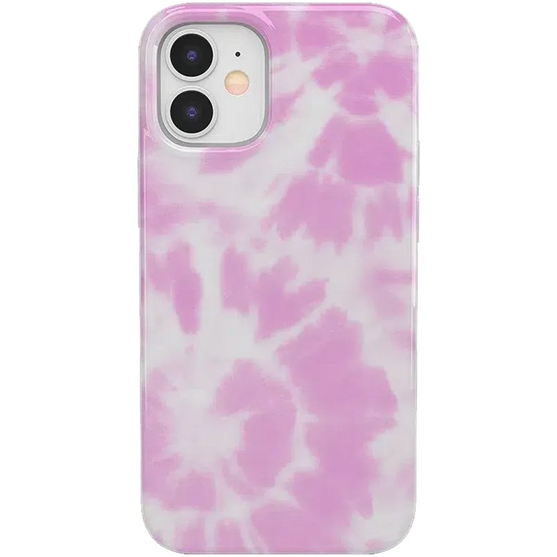 Down for Whatever | Light Pink Tie Dye Case iPhone Case get.casely Classic iPhone 12 Mini 