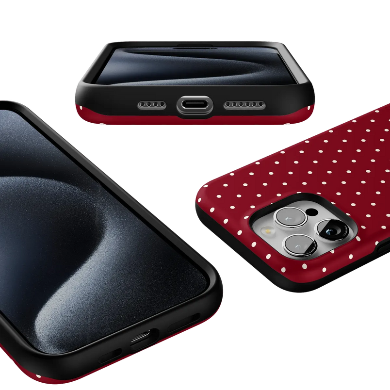 On the Dot | Maroon Polka Dot Case