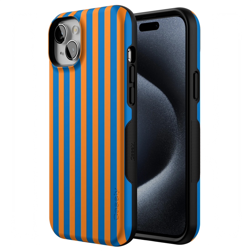Go New York | Blue & Orange Stripes Case