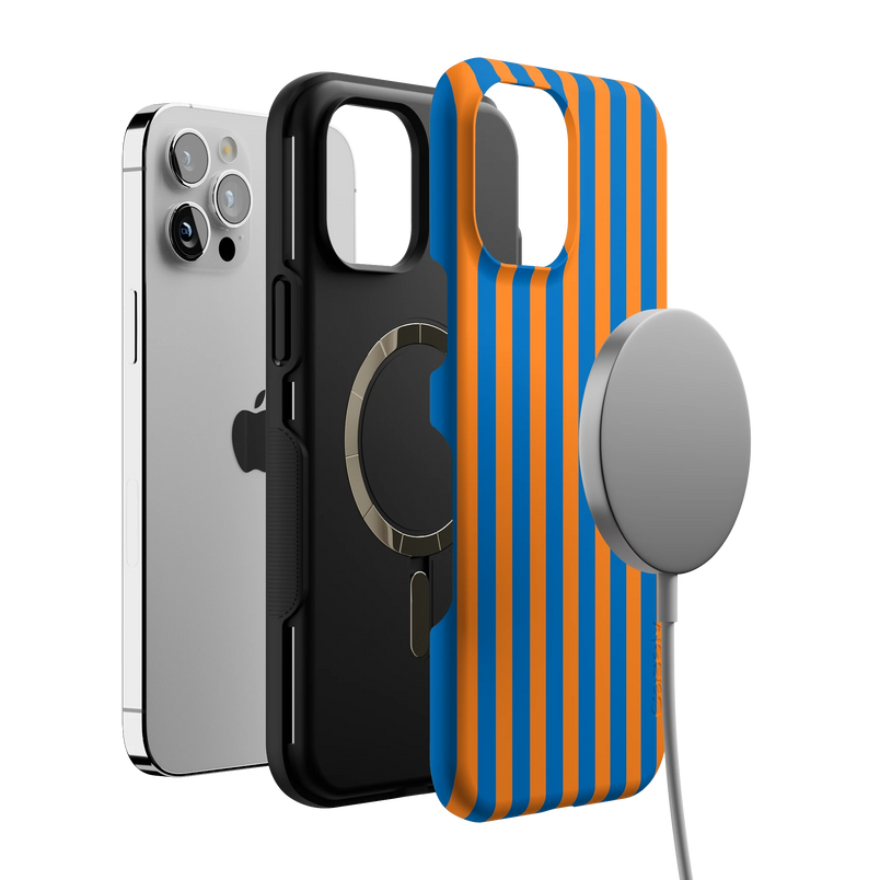 Go New York | Blue & Orange Stripes Case