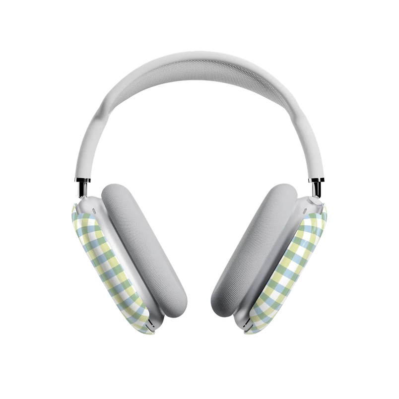 Pastel Picnic | Blue & Green Gingham AirPods Max Case