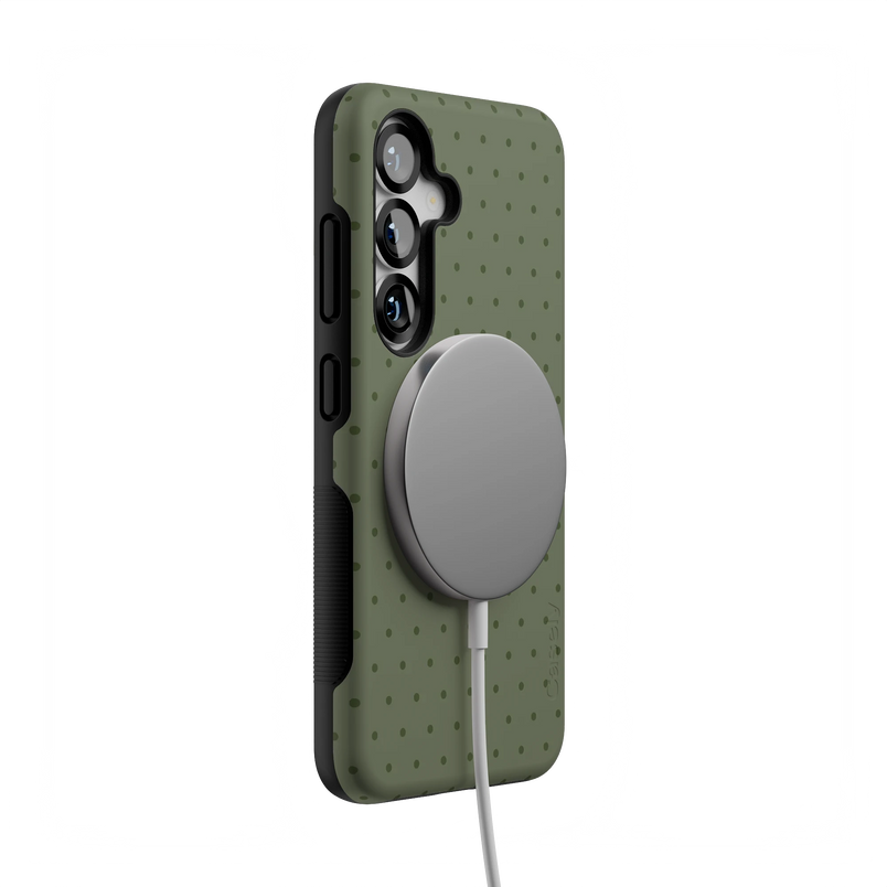 On the Dot | Olive Green Polka Dot Case