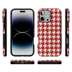 Scarlet Stitch | Red Houndstooth Case