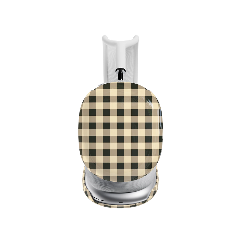 Cedar Lane | Black & Cream Gingham AirPods Max Case