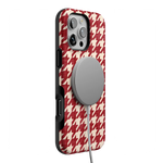 Scarlet Stitch | Red Houndstooth Case