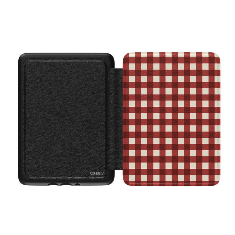 Checked Twice | Red Plaid Kindle Case