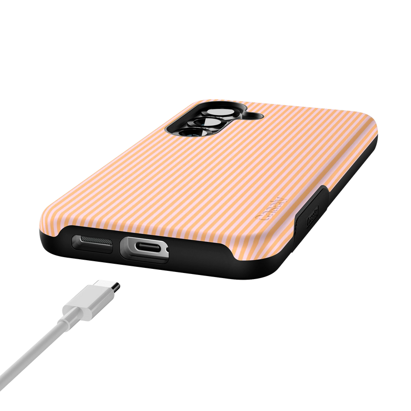 Stripes and the City | Orange & Pink Pinstripe Case