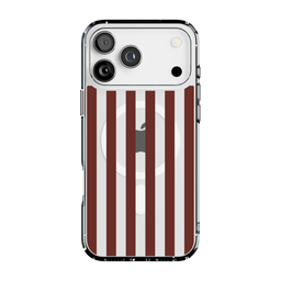 Sunday in Brooklyn | Burgundy Stripes Case - iPhone 17 Pro