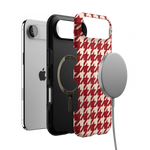 Scarlet Stitch | Red Houndstooth Case