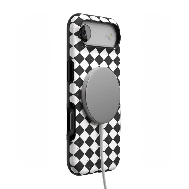 Salem's Hex | Black & White Checkered Case