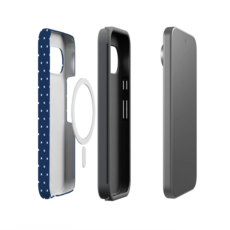 On the Dot | Navy Polka Dot Case