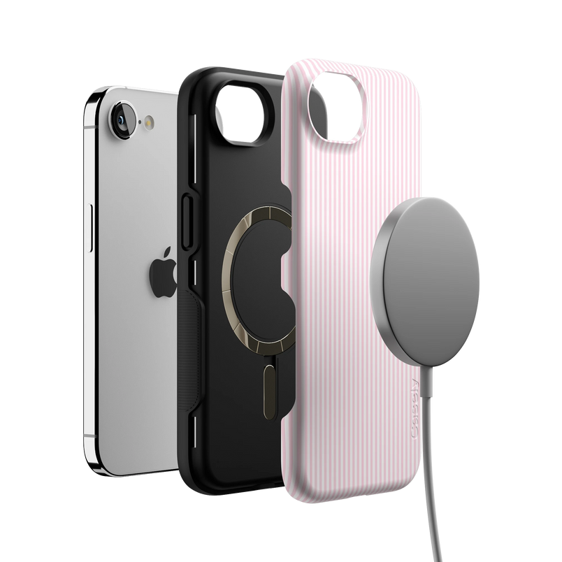 Stripes and the City | Light Pink Pinstripe Case