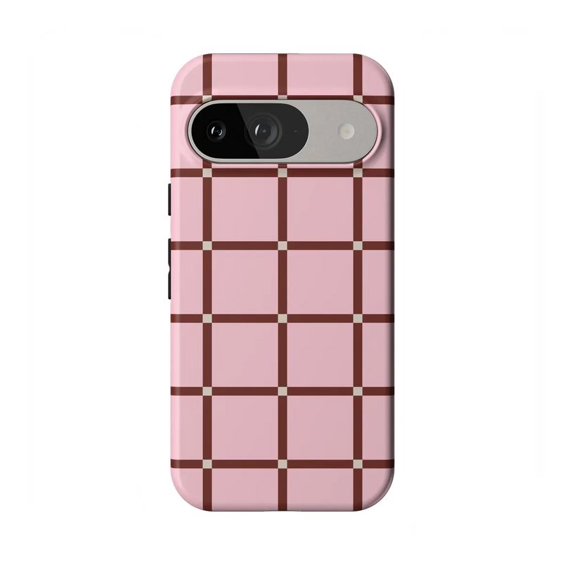 Uptown Gridlock | Pink Checkerboard Case