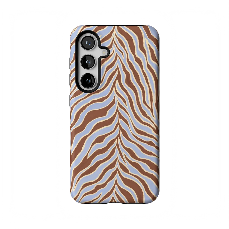 Untamed | Brown & Blue Zebra Case - Galaxy S24