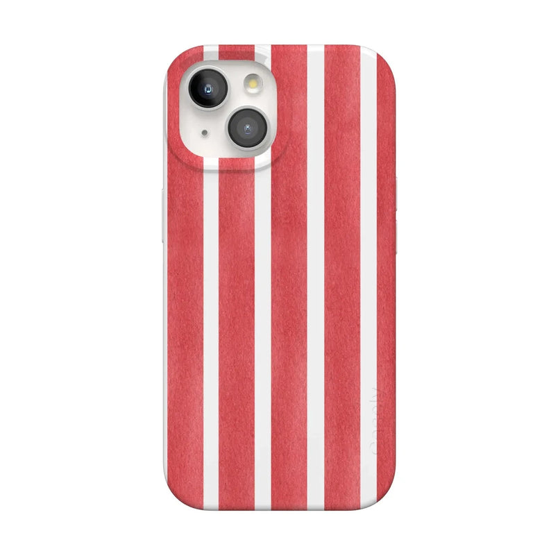East Coast Summer | Red Stripes Case Phone Case Casetry Classic + MagSafe® iPhone 15 