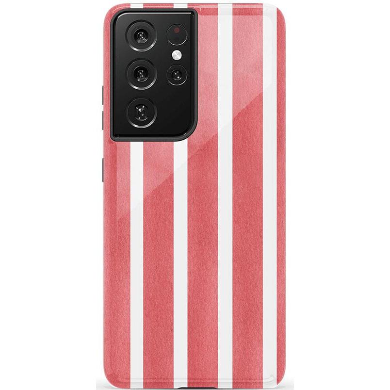 East Coast Summer | Red Stripes Case Phone Case Casetry Essential Galaxy S21 Ultra