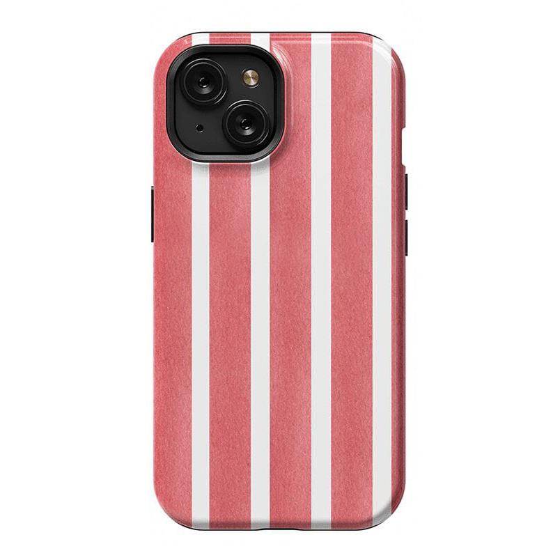 East Coast Summer | Red Stripes Case Phone Case Casetry Essential + MagSafe® iPhone 15