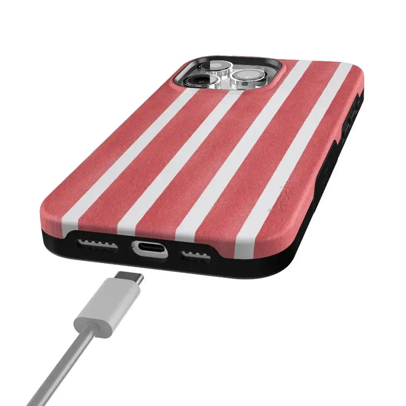 East Coast Summer | Red Stripes Case Phone Case Casetry 
