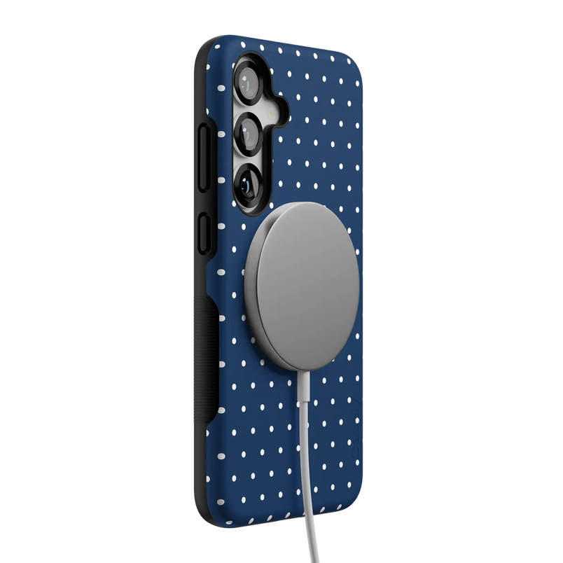 On the Dot | Navy Polka Dot Case