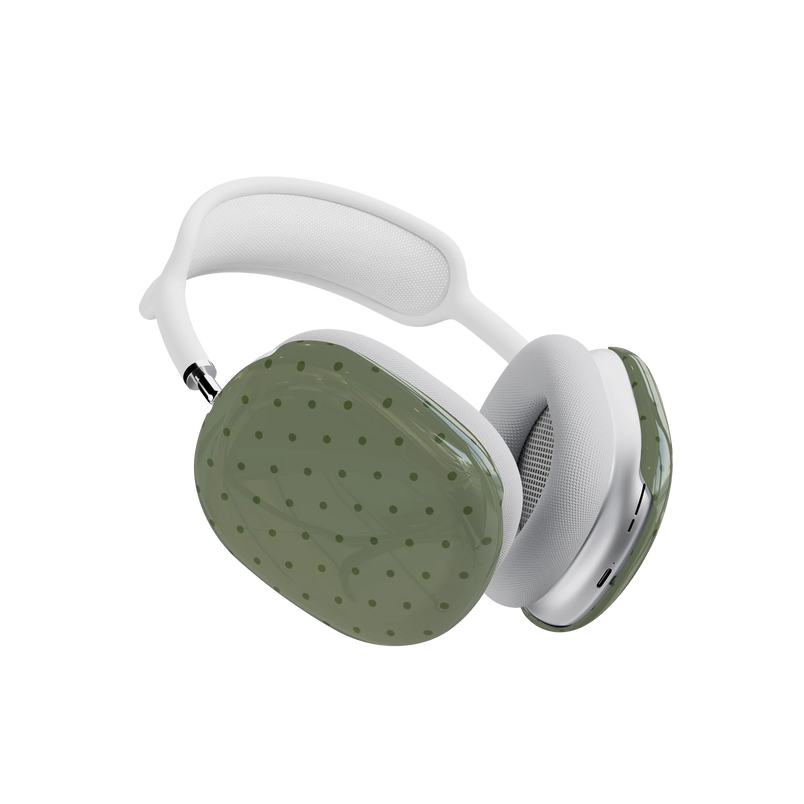On the Dot | Olive Green Polka Dot AirPods Max Case