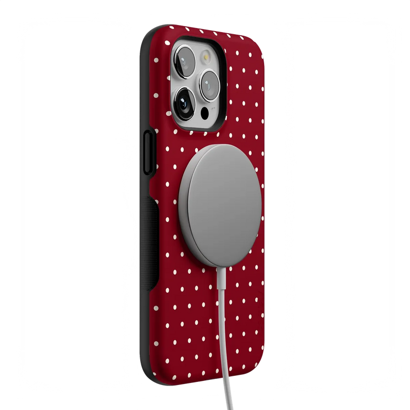 On the Dot | Maroon Polka Dot Case