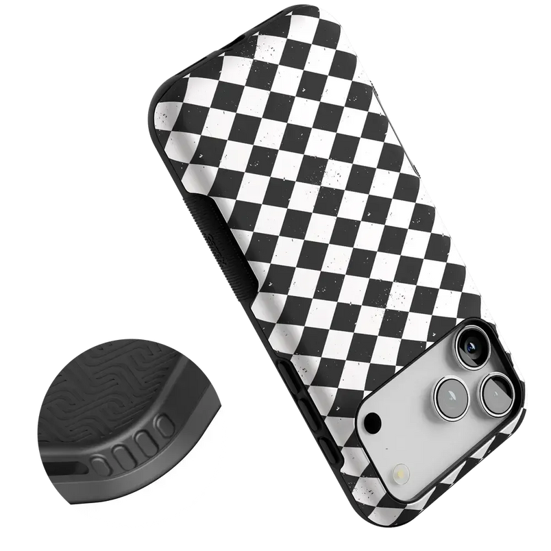 Salem's Hex | Black & White Checkered Case