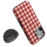 Scarlet Stitch | Red Houndstooth Case