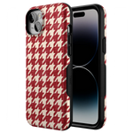 Scarlet Stitch | Red Houndstooth Case