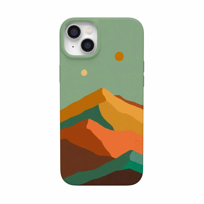 Endless Peaks | Colorblock Mountain Case iPhone Case get.casely Classic + MagSafe® iPhone 14 Plus 