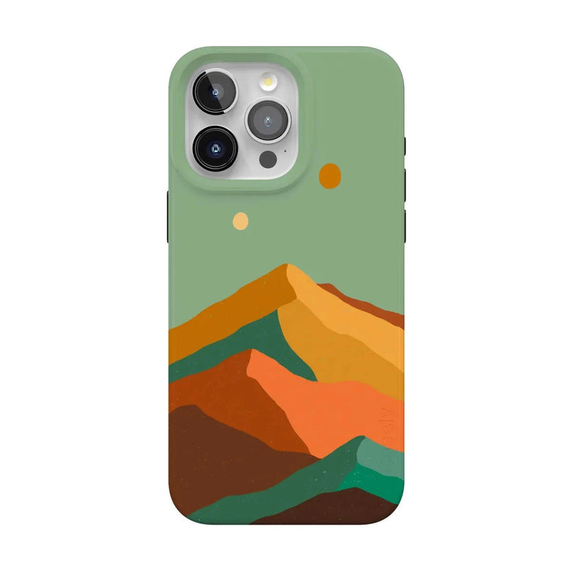 Endless Peaks | Colorblock Mountain Case iPhone Case get.casely Classic + MagSafe® iPhone 15 Pro Max 
